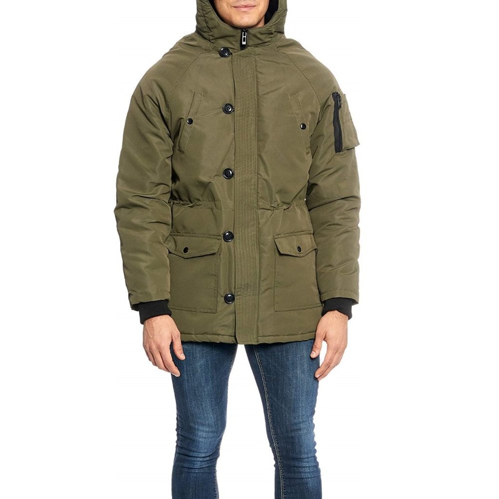 NWT Yoki Padded Olive Fleece Lined Jacket Men's Size Medium - Picture 1 of 5